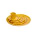 Serax Feast tableware by Ottolenghi Dinerbord L 26,5cm H2cm Sunny Yellow Swirl-Stripes Rood