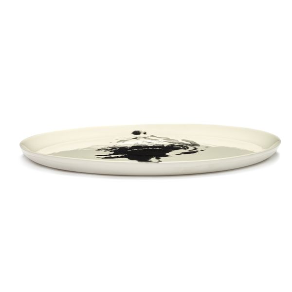 Serax Feast tableware by Ottolenghi Serveerbord 35cm H2cm Wit Artisjok Zwart