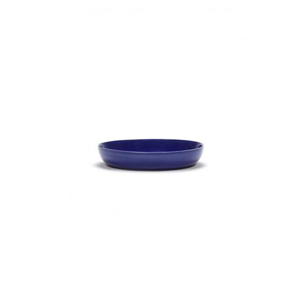 Feast tableware by Ottolenghi Diep Bord 22cm H4cm Lapis Lazuli Swirl-Stripes Wit 