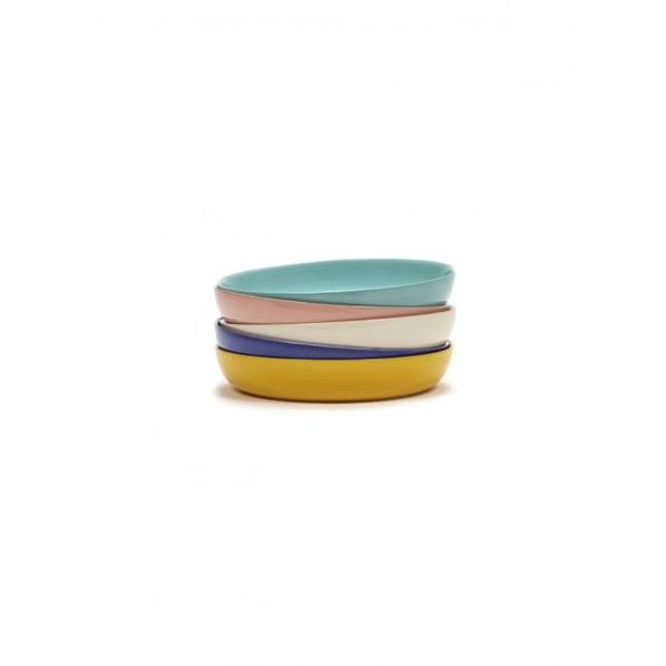 Serax Feast tableware by Ottolenghi Diep Bord 22cm H4cm Lapis Lazuli Swirl-Stripes Wit