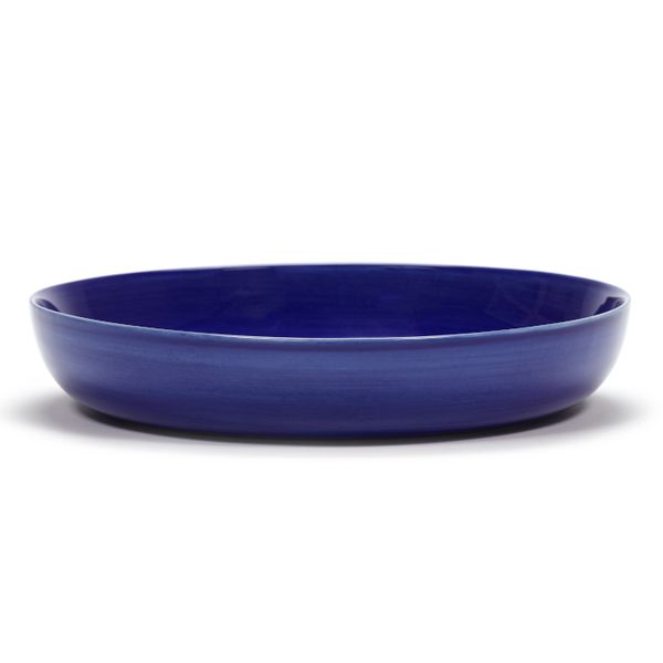 Feast tableware by Ottolenghi Diep Bord 22cm H4cm Lapis Lazuli Swirl-Stripes Wit 