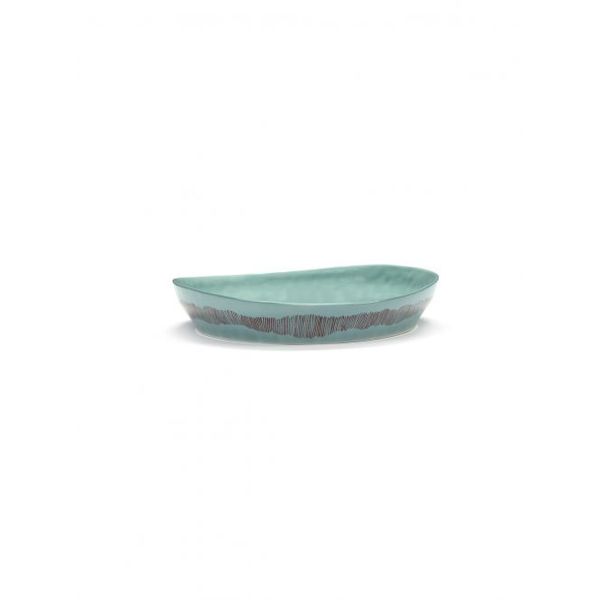 Serax Feast tableware by Ottolenghi Diepe Serveerschaal S 30cm H6cm Azure Swirl-Stripes Rood