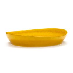 Feast tableware by Ottolenghi Diepe serveerschaal S 30cm H6cm  Sunny Yellow Swirl-Dots Zwart 