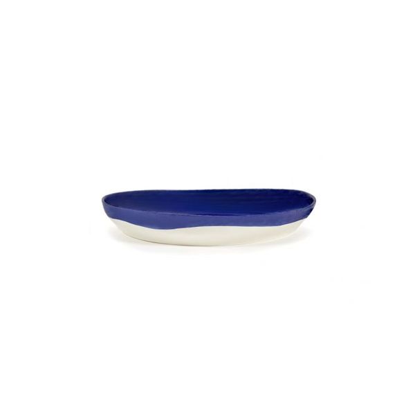 Feast tableware by Ottolenghi Serveerschaal M 36cm H6cm Lapis Lazuli Swirl-Dots Wit 