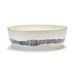 Serax Feast tableware by Ottolenghi Saladekom 28,5cm H9,5cm Wit Swirl-Stripes Blauw