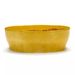 Serax Feast tableware by Ottolenghi Saladekom 28,5cm H9,5cm Sunny Yellow Swirl-Stripes Rood