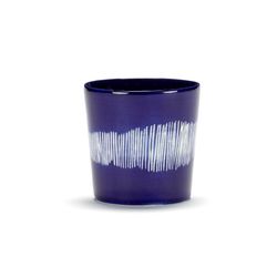 Serax Feast tableware by Ottolenghi Koffiekop 25cl Lapis Lazuli Swirl-Stripes Wit