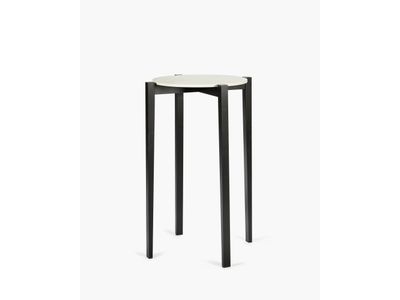 TAFEL HOOG ÉLOÏS L71 x B71 x H105 CM BEUK ZWART - GEBROKEN WIT