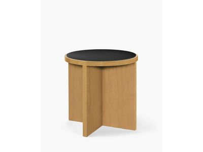 TAFEL CICI S L78 x B78 x H75,5 CM EIK NATUREL / TOP EIK ZWART GEBEITST