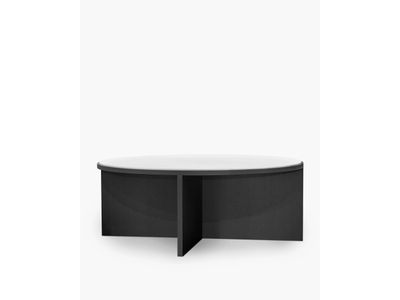 TAFEL CICI L L180 x B180 x H75,5 CM EIK ZWART GEBEITST / TOP CANVAS GEBROKEN WIT