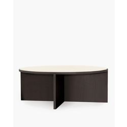 TAFEL CICI L L180 x B180 x H75,5 CM EIK BRUIN GEBEITST / TOP CANVAS CREME 