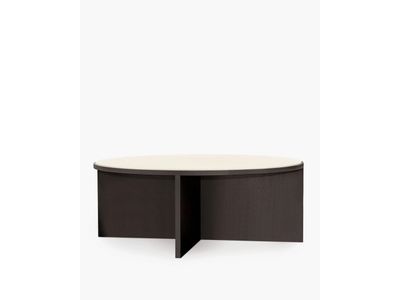 TAFEL CICI L L180 x B180 x H75,5 CM EIK BRUIN GEBEITST / TOP CANVAS CREME