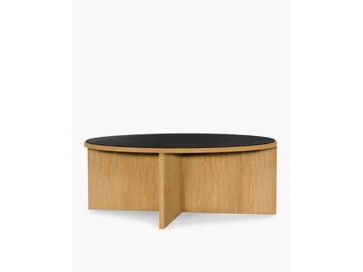 TAFEL CICI L L180 x B180 x H75,5 CM EIK NATUREL / TOP EIK ZWART GEBEITST