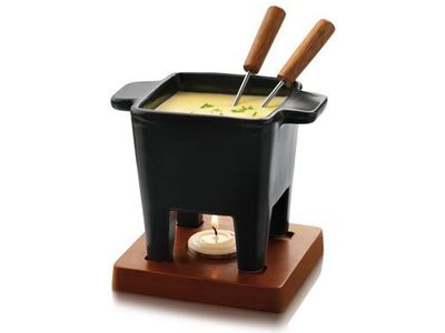 Nero Tapasfondueset Zwart 200ml 13x13xh 13cm