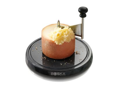 Marmer Zwart Kaaskruller Plateau-krulmes Pin D23,5xh3cm