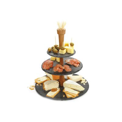 Ardoise Party Tower Fromage 3 Niveaux 36 X32.3x6cm  Boska