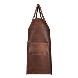 MR SMITH KEUKENSCHORT LEDER BRUIN POCKET 