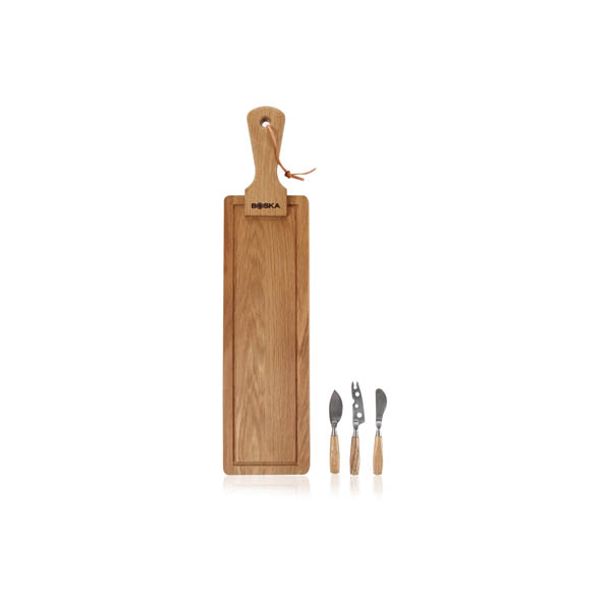 Boska FRIENDS CHEESESET PLANK MET 3 KAASMESJES