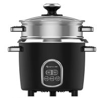 Sauté Rijstkoker 1.4L / 7cups met RVS binnenpan en stoomaccessoires. 