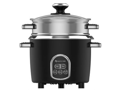 Sauté Rijstkoker 1.4L / 7cups met RVS binnenpan en stoomaccessoires.