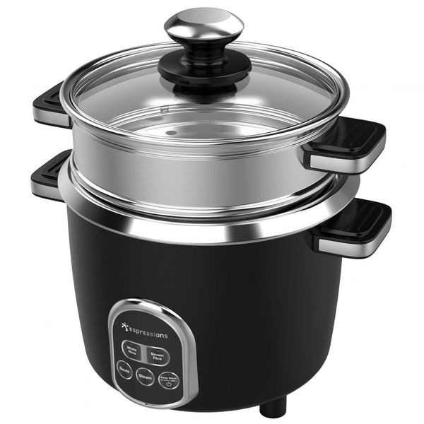 Sauté Rijstkoker 1.4L / 7cups met RVS binnenpan en stoomaccessoires. 