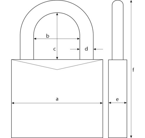 Hangslot 70AL/45 gl  Abus