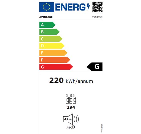 DVA305G Cave de conservation 294 bouteilles  Avintage
