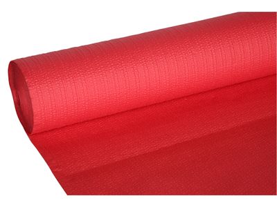 Ct Prof Tafelkleed Rood 1,18x20m Papier - Gewafeld