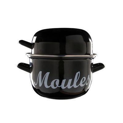 Moules Mosselpot 1,2kg Zwart 2,8l D18cm Afgerond  Cosy & Trendy for Professionals