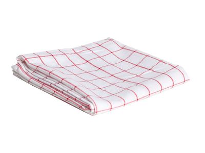 Keukenhanddoek Grove  Ruit Rood-wit 100 Katoen 72x50cm-72gr/m²