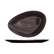 Black Granite Assiette Plate 21x14cm Triangulaire 