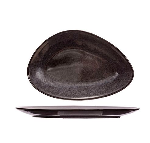 Black Granite Assiette Plate 33x22,5cm Triangulaire  Cosy & Trendy for Professionals