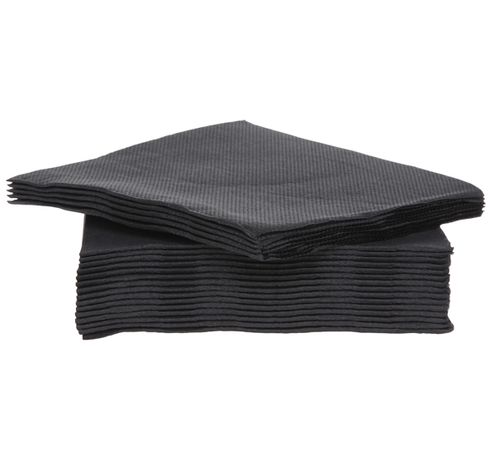 Ct Prof Serviette Tt S40 25x25cm Noir Papier Textiel-touch  Cosy & Trendy for Professionals