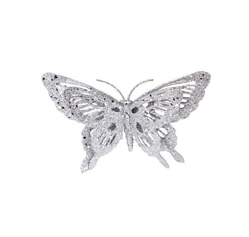 Papillon Brill  Clip 15x11cm Argent   Cosy @ Home