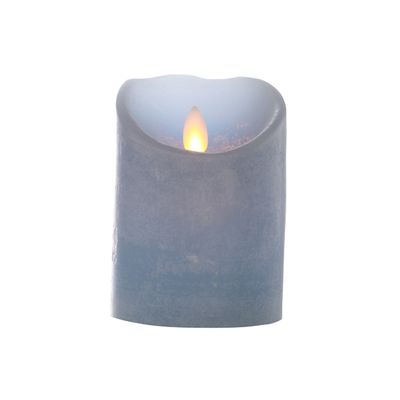 Cylinderkaars Led Blauw D8xh11cm Excl. 2 Aa Batterijen  Cosy @ Home