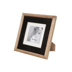 Cosy @ Home Fotokader 10x10 Boord Zwart Naturel Vierkant Hout 23x1,5xh23cm 