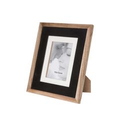 Cosy @ Home Fotokader 10x15 Boord Zwart Naturel Rechthoek Hout 23x2xh28cm 