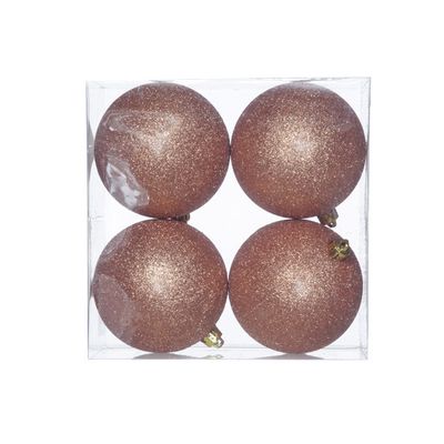 Boule Incassable Scint Set4 Cuivre D10cm   Cosy @ Home