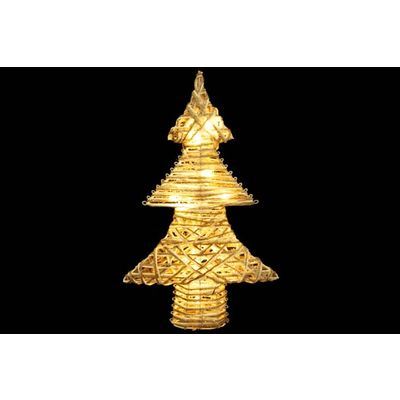 Sapin De Noel Vlechtwer Blanc 34x8x50cm Glitter Excl. 3xaa Batterie 