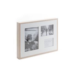 Cosy @ Home Pele Mele 3 Photo Bois Nature Blanc 35x4x26cm 