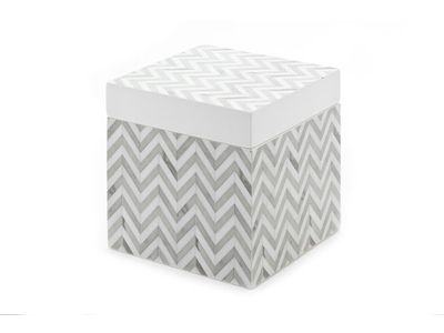 Doos Zigzag Grijs-wit 10x10x10cm 