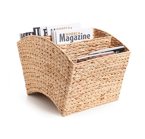 MAGAZINEHOUDER GEWEVEN NATUUR 50X33X33CM  Cosy @ Home