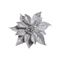 Kerstroos Clip Glitter Zilver D18cm  