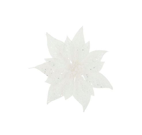 Rose Noel S Clip Blanc Scintil D18cm   Cosy @ Home