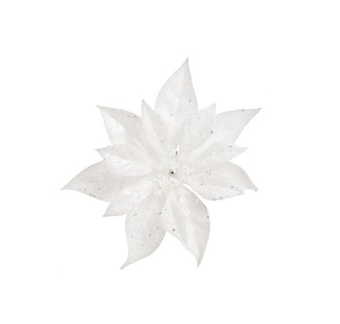 Rose Noel S Clip Blanc Scintil D18cm   Cosy @ Home