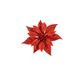 Kerstroos Clip Glitter Rood D18cm  