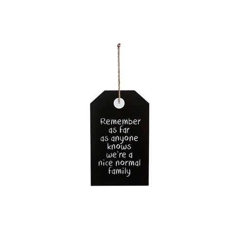 Plakkaat Normal Family Zwart 18x1x30cm Hout  Cosy @ Home