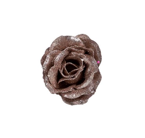 Rose S Clip Vieux Rose Scintil  7x7x9cm   Cosy @ Home