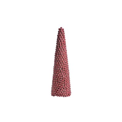 Cone Noel Baies Sucres Rouge D12xh40cm   Cosy @ Home