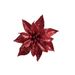 Kerstroos Clip Glitter Rood D8cm  